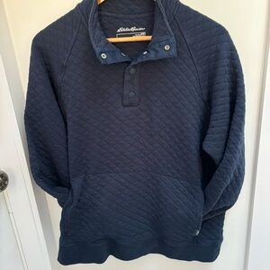 Eddie Bauer Blue Quilted Sweatshirt